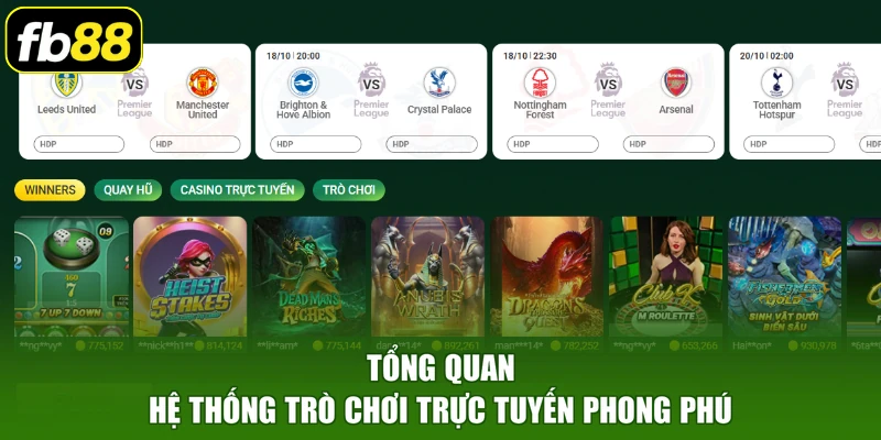 Tổng quan hệ thống trò chơi trực tuyến phong phú